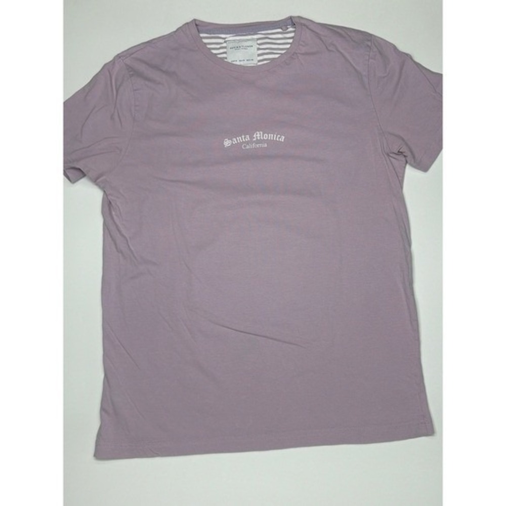 Denim & Flower Ricky Singh Mens Santa Monica California Graphic Tee‎ Purple M
